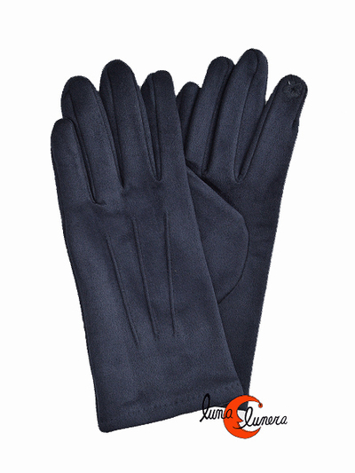 Guantes lisos azul marino.