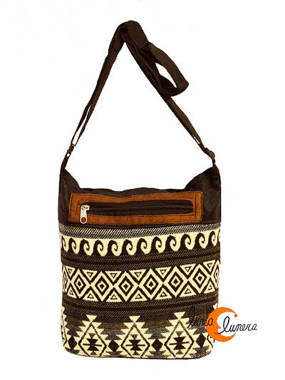Bolso Ecuador, marrón y gris.