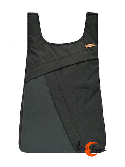 Impermeables. Mochilas de tela Mugling. Mochila redonda gris oscuro casi negro.