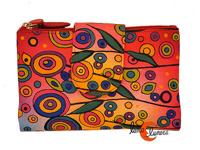 Carteras de piel Belmonte. Cartera grande piruletas 39, roja.