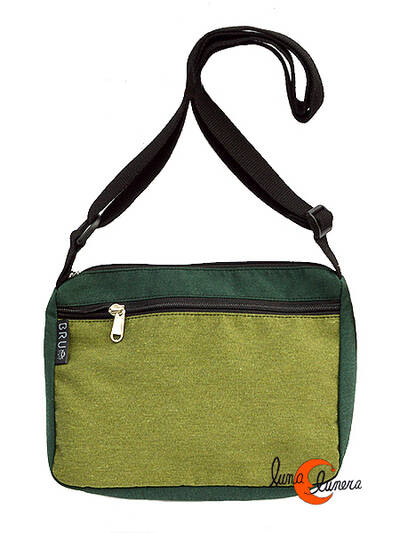 Bolsos de tela BRUO. Bolso bandolera pequeño verde con verde.