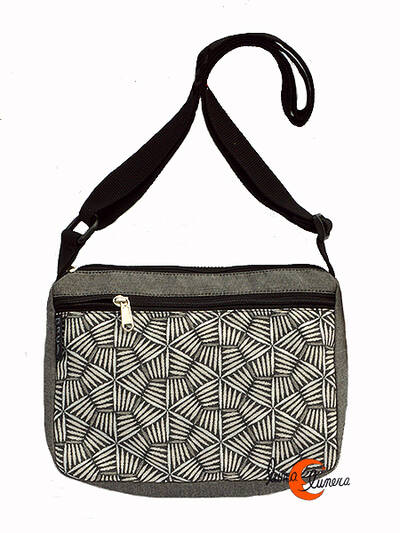 Bolsos de tela BRUO. Bolso bandolera pequeño gris.