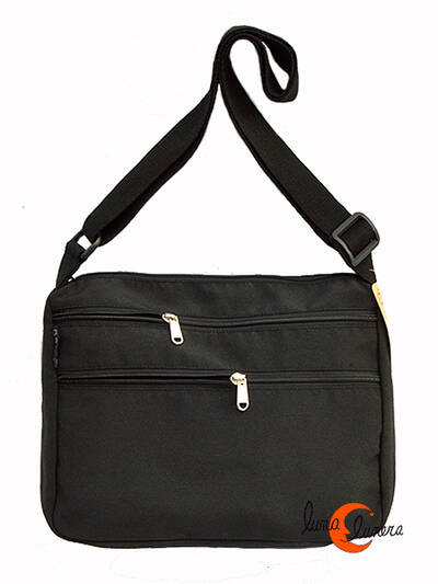 Bolsos de tela BRUO. Bolso bandolera grande negro.
