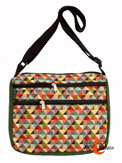 Bolsos de tela BRUO. Bolso bandolera grande Prisma.