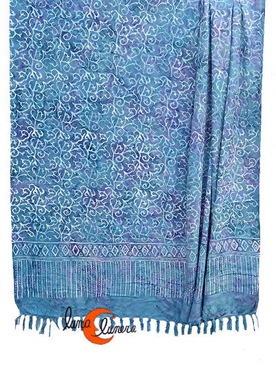 Pareo-fular Bali azul lavado.