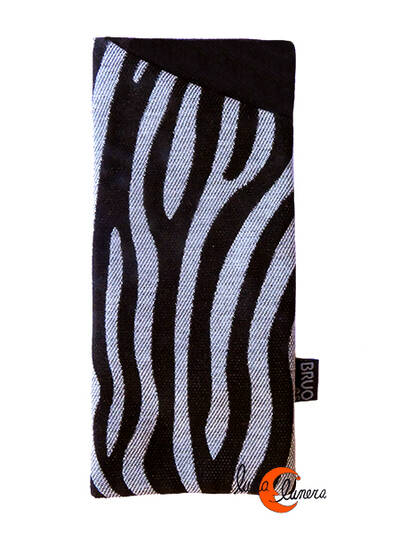 Funda de tela para gafas Bruo, cebra gris.
