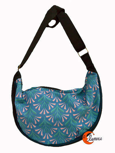 Impermeables. Bolsos de tela Mugling. Bolso grande azul.