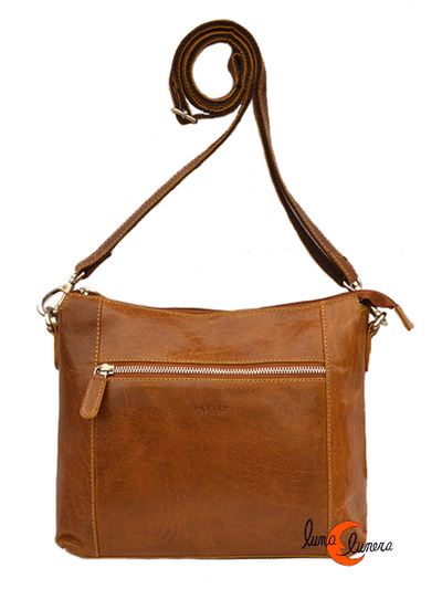 Bolso de piel Morgado 140 grande, marrón claro.