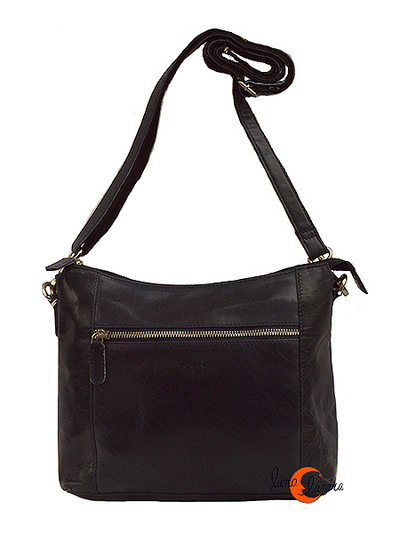 Bolso de piel Morgado 140 grande, azul muy oscuro, casi negro.