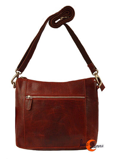 Bolso de piel Morgado 140 grande, color coñac.