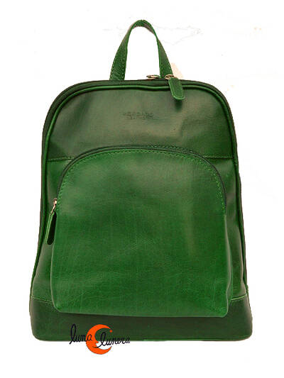 Mochila de cuero Morgado. Mochila 113 verde.