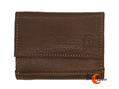 RMN carteras de piel, 90031 marrón. Cartera pequeña con monedero independiente.