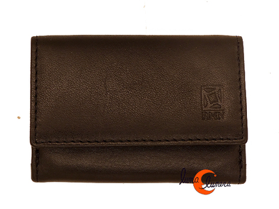 RMN carteras de piel, 8204 negro. Cartera pequeña con monedero.