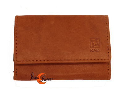 RMN carteras de piel, 8204 cuero. Cartera pequeña con monedero.