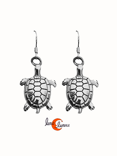 Pendientes de plata. Tortugas de mar.