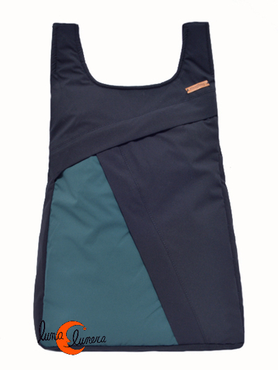 Impermeables. Mochilas de tela Mugling. Mochila redonda gris verdoso.
