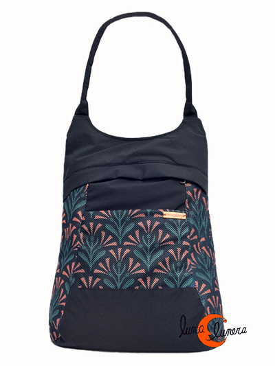 Impermeables RED. Mochilas de tela Mugling. Mochila bolso negra con ramas, negra.