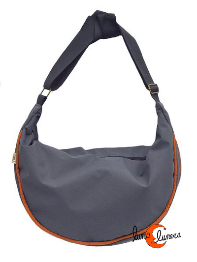 Impermeables. Bolsos de tela Mugling. Bolso grande liso gris.