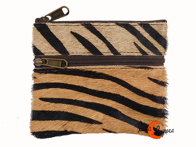 Monedero de piel de colores Soruka, print rayas.
