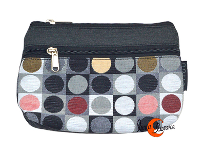 Estuches y neceseres de tela Bruo. Neceser grande doble cremallera. Pop.