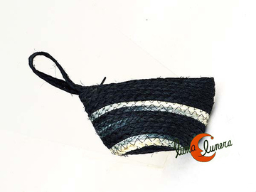 Monedero canastillo. Negro