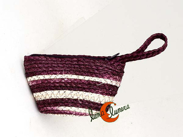 monedero canastillo, morado