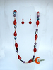 Luna Lunera. Collar largo de piedras con coral 