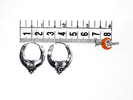 Aretas de plata estilo india redondas pequeñas 031