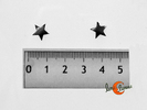 Pendientes de plata pequeños con forma estrella.