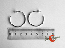 Aros de plata finos con tuerca medianos 034