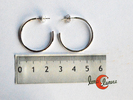 Aros de plata finos con tuerca pequeños 035