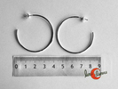 Aros de plata finos con tuerca grandes 036