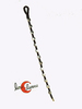 Pulsera tejida de macramé con abalorios de zamak. Cuadraditos pequeños.