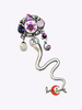 Colección Malagata. Bisutería de zamak con swarovsky, broche serpiente grande.