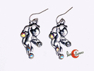 Colección Malagata. Bisutería de zamak con swarovsky, pendientes cupido con arco.