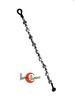 Pulsera tejida de macramé con abalorios de zamak. círculos planos dibujados y bolitas.