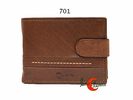 Morgado 701, cartera pequeña de piel con apertura horizontal, monedero y trabilla.
