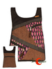Mochilas de tela Mugling. Mochila REVERSIBLE mixta, plumas moradas. 