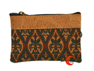 Corcho. Monedero pequeño rectangular con dos cremalleras, barroco.