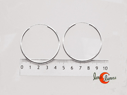 Aros de plata medianos gruesas (2 mm. por 5 cm.) 030