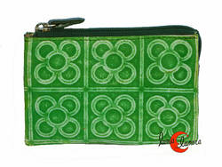 Monedero 20 de piel de colores Belmonte. Piel mate. Azulejo verde claro.