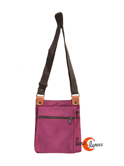 Bolsos y mochilas de tela, colección Vinicius.  Mini bolsito de paseo morado claro.