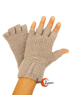 Guantes sin dedos color gris