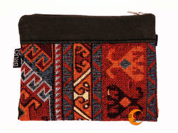 Cartera vegana Bruo de tela con goma. Grande modelo 1 Azteca.