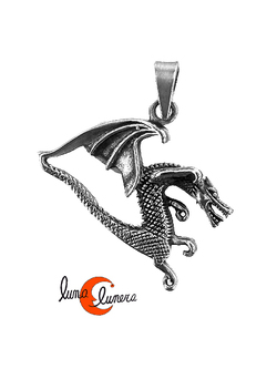 Colgante de plata. Colgante con un dragón.