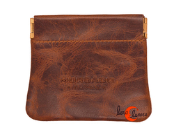 Monederos de piel morgado. Monedero con boquilla mediano.