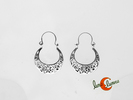 Pendiente de plata. Areta tradicional calada mediana.