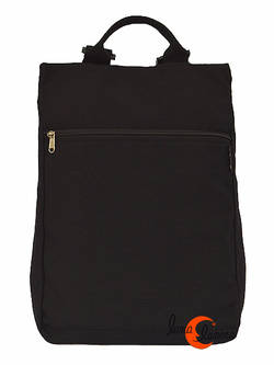 Mochilas de tela BRUO. Mochila grande negra lisa.