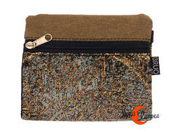 Cartera vegana Bruo de tela con goma. Grande modelo 2 Tierra.