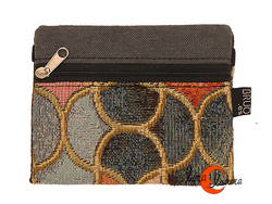 Cartera vegana Bruo de tela con goma. Grande modelo 2 Ondas.